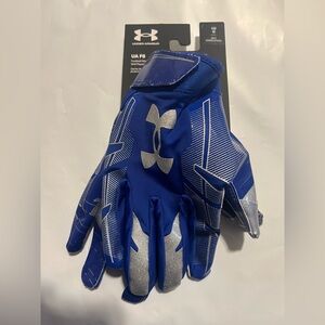 Under Armour Royal Blue and Silver Athletic Gloves